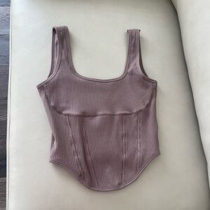PINK Victoria's Secret Mauve Ribbed Camisole